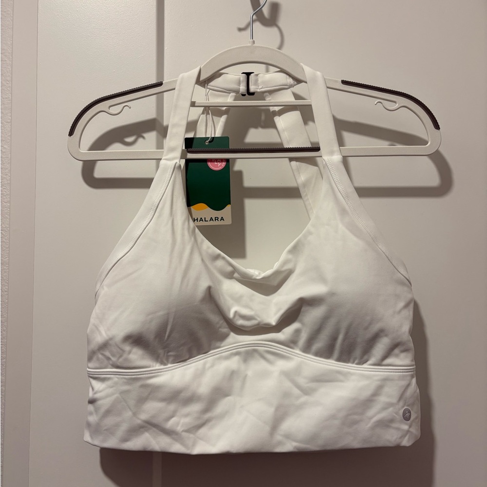 Halara Softlyzero Plush Backless Cut Out Twisted Cropped Yoga Tank Top